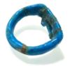Picture of ANCIENT EGYPT.  FAIENCE RING. AMARNA. TIME OF KING TUTANKHAMUN. 1340 B.C .  EYE OF HORUS