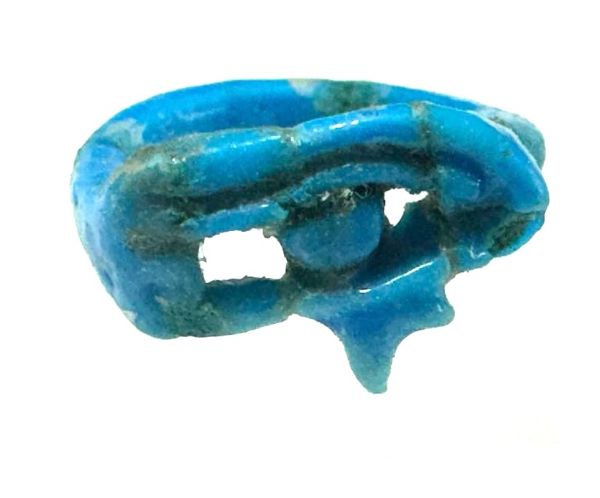 Picture of ANCIENT EGYPT.  FAIENCE RING. AMARNA. TIME OF KING TUTANKHAMUN. 1340 B.C .  EYE OF HORUS
