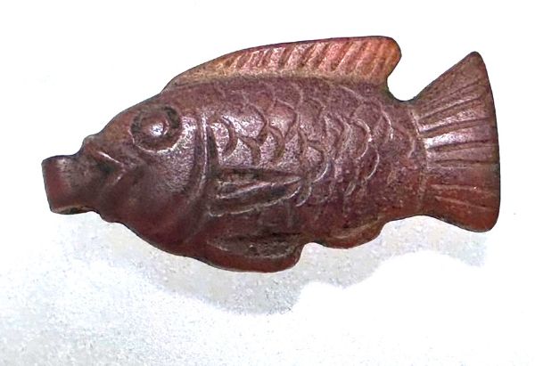 Picture of ANCIENT EGYPT . LARGE CARNELIAN TILAPIA FISH AMULET. 18TH DYNASTY. 14TH CENT. B.C