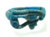 Picture of ANCIENT EGYPT.  FAIENCE RING. AMARNA. TIME OF KING TUTANKHAMUN. 1340 B.C .  EYE OF HORUS