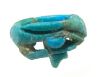Picture of ANCIENT EGYPT.  FAIENCE RING. AMARNA. TIME OF KING TUTANKHAMUN. 1340 B.C .  EYE OF HORUS