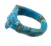 Picture of ANCIENT EGYPT.  FAIENCE RING. AMARNA. TIME OF KING TUTANKHAMUN. 1340 B.C .  EYE OF HORUS