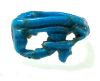 Picture of ANCIENT EGYPT.  FAIENCE RING. AMARNA. TIME OF KING TUTANKHAMUN. 1340 B.C .  EYE OF HORUS