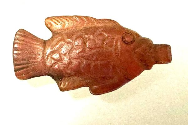 Picture of ANCIENT EGYPT . LARGE CARNELIAN TILAPIA FISH AMULET. 18TH DYNASTY. 14TH CENT. B.C