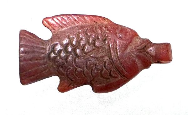 Picture of ANCIENT EGYPT . LARGE CARNELIAN TILAPIA FISH AMULET. 18TH DYNASTY. 14TH CENT. B.C