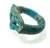 Picture of ANCIENT EGYPT.  FAIENCE RING. AMARNA. TIME OF KING TUTANKHAMUN. 1340 B.C .  EYE OF HORUS