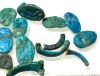 Picture of ANCIENT EGYPT.  FAIENCE RING RING BEZELS + ring fragments . AMARNA. TIME OF KING TUTANKHAMUN. 1340 B.C .