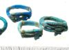 Picture of DEALER'S LOT OF 5 : ANCIENT EGYPT.  FAIENCE RINGS. AMARNA. TIME OF KING TUTANKHAMUN. 1340 B.C .  EYE OF HORUS