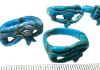 Picture of DEALER'S LOT OF 5 : ANCIENT EGYPT.  FAIENCE RINGS. AMARNA. TIME OF KING TUTANKHAMUN. 1340 B.C . EYE OF HORUS