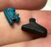 Picture of ANCIENT EGYPT.  LOT OF TWO FAIENCE CAT AMULETS. 600 - 300 B.C .