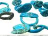Picture of ANCIENT EGYPT.  FAIENCE RING RING BEZELS + ring fragments . AMARNA. TIME OF KING TUTANKHAMUN. 1340 B.C .