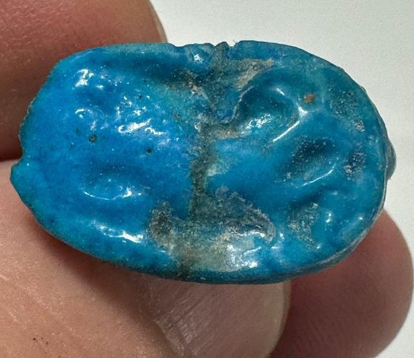 Picture of ANCIENT EGYPT.  FAIENCE RING. AMARNA. TIME OF KING TUTANKHAMUN. 1340 B.C .  RAM