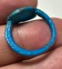 Picture of ANCIENT EGYPT.  FAIENCE RING. AMARNA. TIME OF KING TUTANKHAMUN. 1340 B.C .  BES