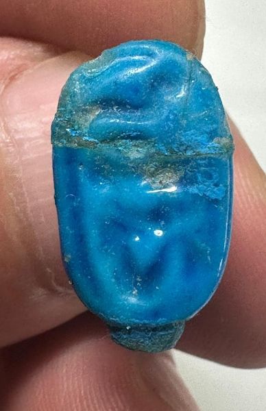 Picture of ANCIENT EGYPT.  FAIENCE RING. AMARNA. TIME OF KING TUTANKHAMUN. 1340 B.C .