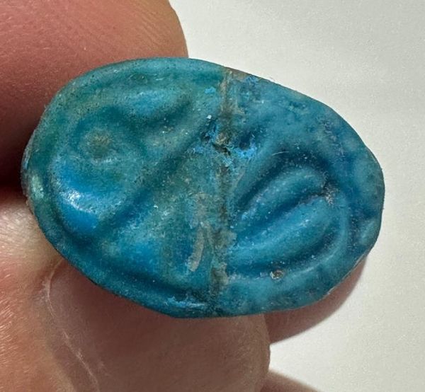 Picture of ANCIENT EGYPT.  FAIENCE RING. AMARNA. TIME OF KING TUTANKHAMUN. 1340 B.C .