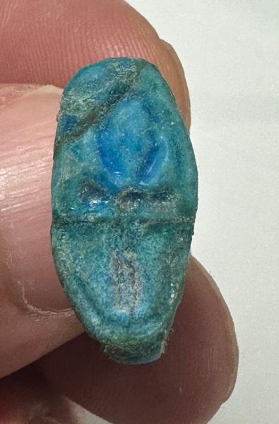 Picture of ANCIENT EGYPT.  FAIENCE RING. AMARNA. TIME OF KING TUTANKHAMUN. 1340 B.C .