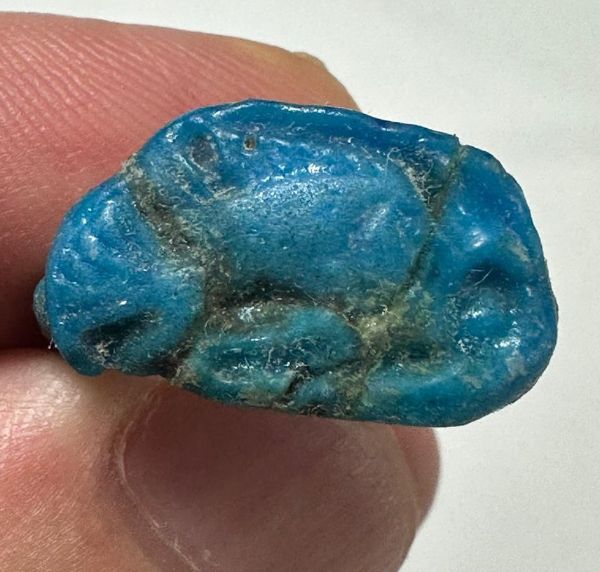 Picture of ANCIENT EGYPT.  FAIENCE RING. AMARNA. TIME OF KING TUTANKHAMUN. 1340 B.C .  FISH