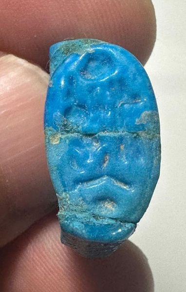 Picture of ANCIENT EGYPT.  FAIENCE RING. AMARNA. TIME OF KING TUTANKHAMUN. 1340 B.C .