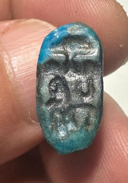Picture of ANCIENT EGYPT.  FAIENCE RING. AMARNA. TIME OF KING TUTANKHAMUN. 1340 B.C .