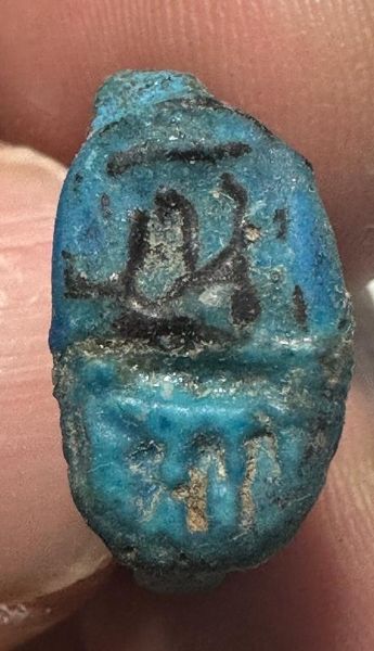 Picture of ANCIENT EGYPT.  FAIENCE RING. AMARNA. TIME OF KING TUTANKHAMUN. 1340 B.C .