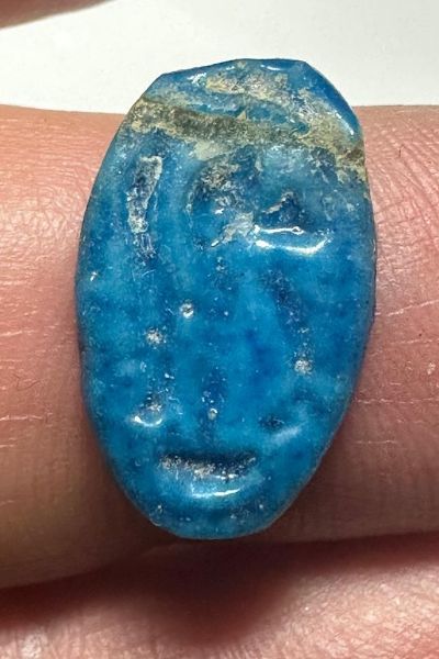 Picture of ANCIENT EGYPT.  FAIENCE RING. AMARNA. TIME OF KING TUTANKHAMUN. 1340 B.C .