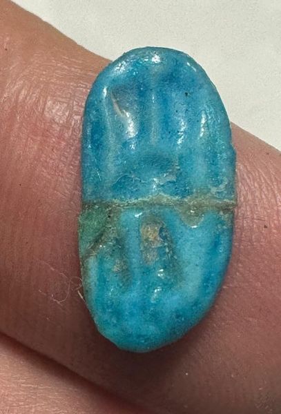 Picture of ANCIENT EGYPT.  FAIENCE RING. AMARNA. TIME OF KING TUTANKHAMUN. 1340 B.C .