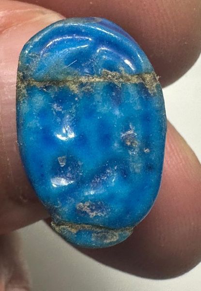 Picture of ANCIENT EGYPT.  FAIENCE RING. AMARNA. TIME OF KING TUTANKHAMUN. 1340 B.C .    NAME OF KING HOREMHEB