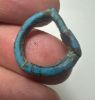 Picture of ANCIENT EGYPT.  FAIENCE RING. AMARNA. TIME OF KING TUTANKHAMUN. 1340 B.C .    NAME OF KING TUTANKHAMUN