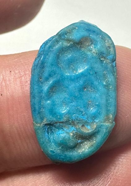 Picture of ANCIENT EGYPT.  FAIENCE RING. AMARNA. TIME OF KING TUTANKHAMUN. 1340 B.C .    NAME OF KING AYE
