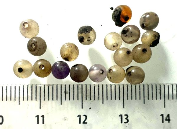 Picture of  ANCIENT EGYPT . LOT OF 18 STONE ROUND BEADS 1400 -  1200 B.C
