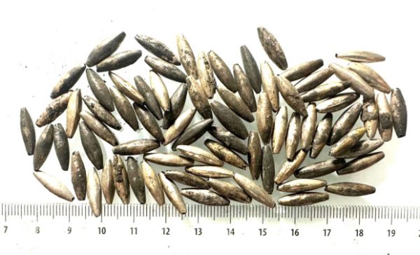 Picture of ANCIENT EGYPT . LOT OF 77 SILVER  BEADS . 1400 -  1200 B.C  NEW KINGDOM