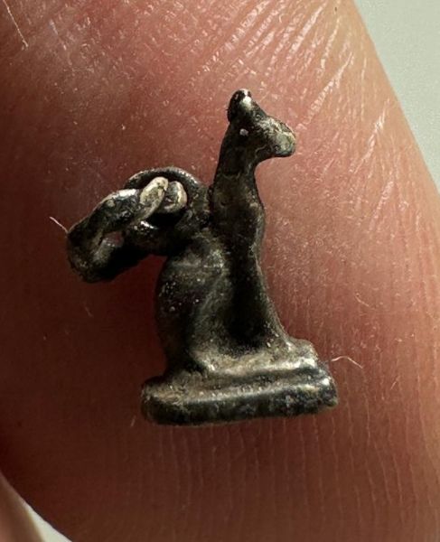 Picture of ANCIENT EGYPT. NEW KINGDOM TINY SILVER CATAMULET (BASTET). 1400 - 1250 B.C