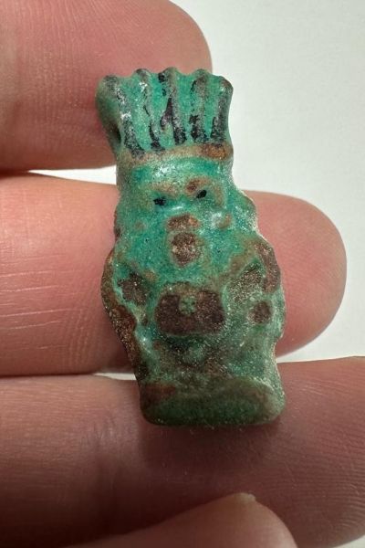 Picture of ANCIENT EGYPT - FAIENCE BES AMULET . 600 - 300 B.C