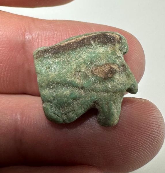 Picture of ANCIENT EGYPT - FAIENCE EYE OF HORUS AMULET . 600 - 300 B.C