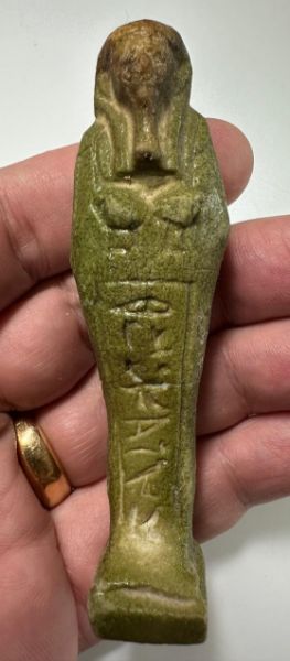 Picture of ANCIENT EGYPT. 26TH DYNASTY. FAIENCE USHABTI. 600 - 300 B.C  FOR SAMEREF PRIEST "HOR UDJA"