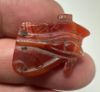 Picture of   ANCIENT EGYPT. CARNELIAN EYE OF HORUS AMULET. 1250 B.C  NEW KINGDOM