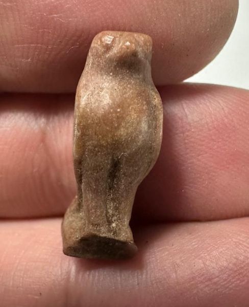 Picture of ANCIENT EGYPT. NEW KINGDOM STONE FALCON AMULET. 1250 B.C