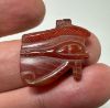 Picture of  ANCIENT EGYPT. CARNELIAN EYE OF HORUS AMULET. 1250 B.C  NEW KINGDOM