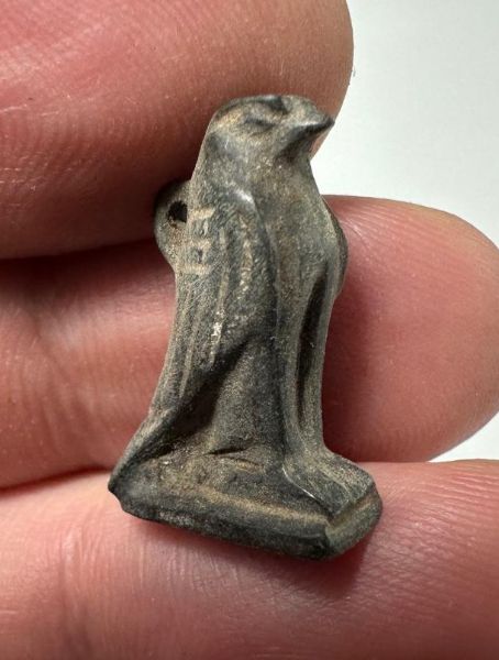 Picture of ANCIENT EGYPT, NEW KINGDOM STONE HORUS AMULET. 1400 B.C