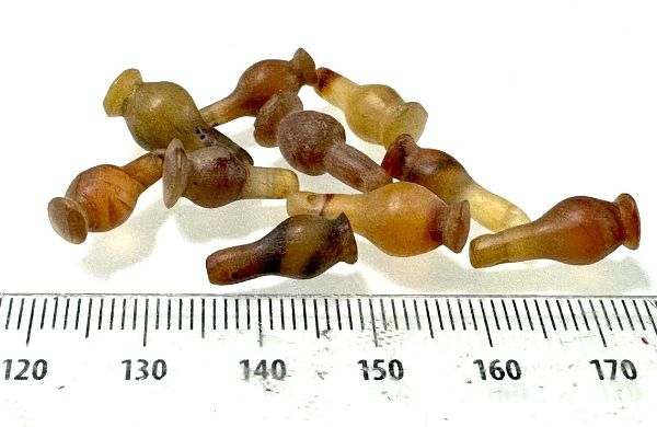 Picture of ANCIENT EGYPT . LOT OF 10 CARNELIAN POPPY SEED AMULET. 1200 B.C  NEW KINGDOM