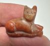 Picture of ANCIENT EGYPT, NEW KINGDOM CARNELIAN CAT AMULET. 1400 B.C . NO SUSPENSION HOLE