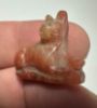 Picture of ANCIENT EGYPT, NEW KINGDOM CARNELIAN CAT AMULET. 1400 B.C . NO SUSPENSION HOLE