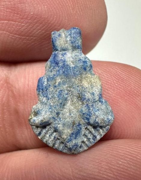 Picture of ANCIENT EGYPT. NEW KINGDOM LAPIS LAZULI LOTUS FLOWER. 1250 B.C