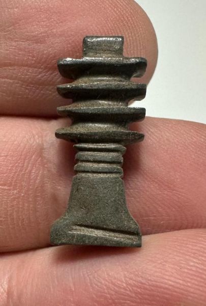 Picture of ANCIENT EGYPT. STONE DJED PILLAR AMULET. NEW KINGDOM. 1250 B.C