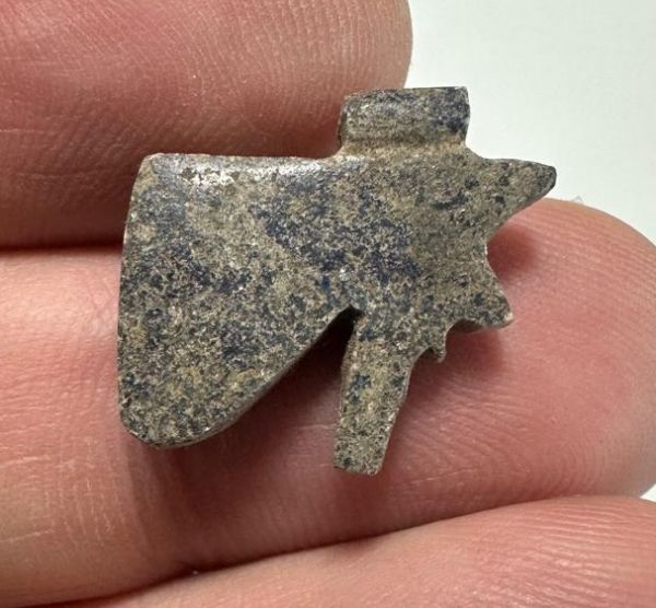 Picture of  ANCIENT EGYPT. STONE  EYE OF HORUS AMULET. 1250 B.C.  NEW KINGDOM