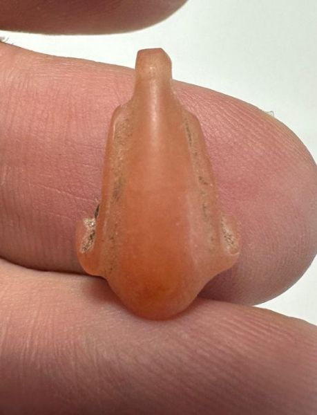 Picture of ANCIENT EGYPT. NEW KINGDOM CARNELIAN LOTUS FLOWER. 1250 B.C