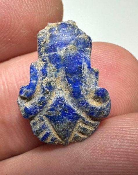 Picture of  ANCIENT EGYPT. NEW KINGDOM LAPIS LAZULI LOTUS FLOWER. 1250 B.C