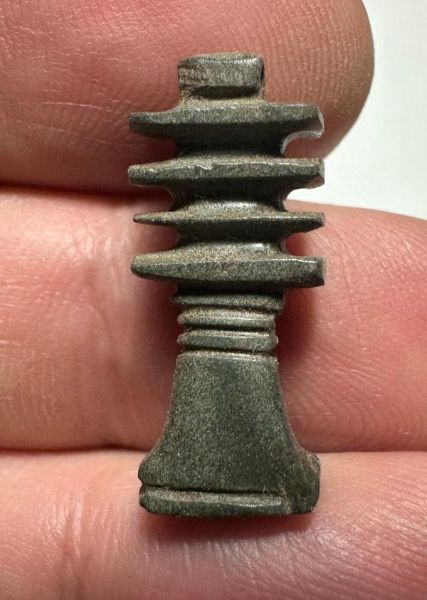 Picture of ANCIENT EGYPT. STONE DJED PILLAR AMULET. NEW KINGDOM. 1250 B.C