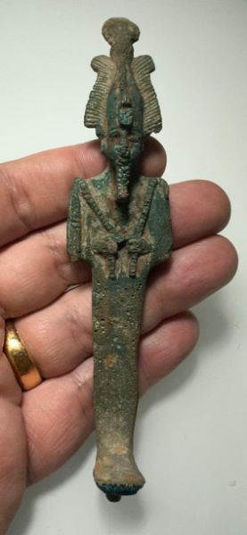 Picture of ANCIENT EGYPT. NICE BRONZE STATUE OF OSIRIS. 600 - 300 B.C