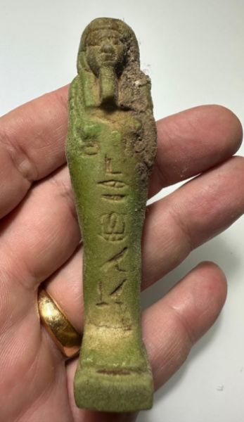Picture of ANCIENT EGYPT. 26TH DYNASTY. FAIENCE USHABTI. 600 - 300 B.C